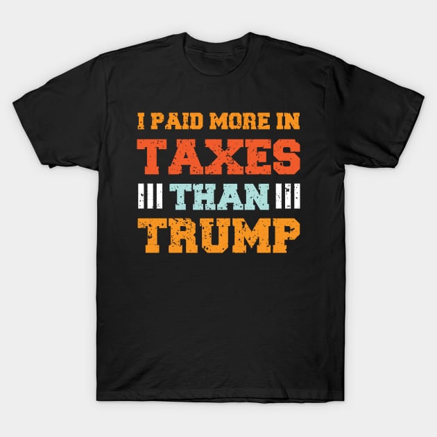 I Paid More In Taxes Than Donald Trump T-Shirt by  Funny .designs123